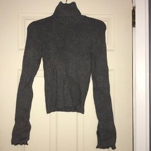 Gray turtleneck soft sweater